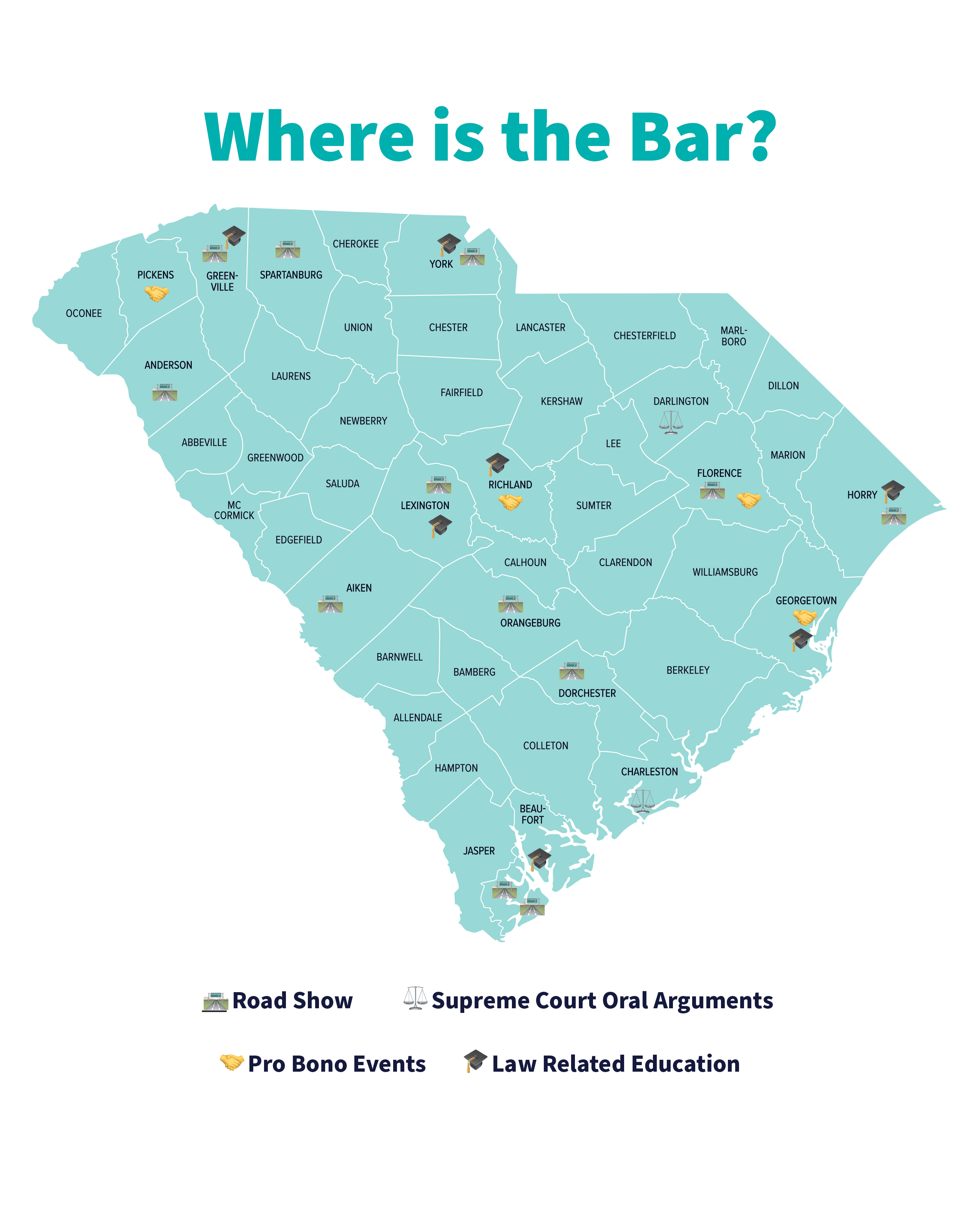 Map of SC Bar